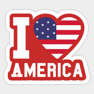 I LOVE AMERICA Sticker